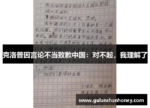 克洛普因言论不当致歉中国：对不起，我理解了