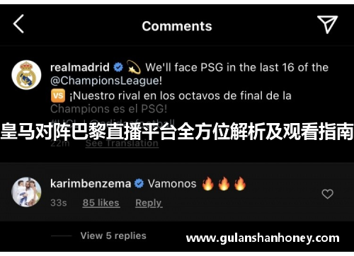 皇马对阵巴黎直播平台全方位解析及观看指南